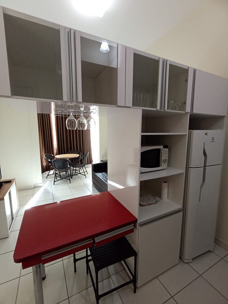 Apartamento de 1 quarto Thermas do Bosque