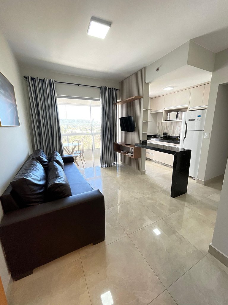 Apartamento de 2 Quartos imobiliado - Caldas Novas