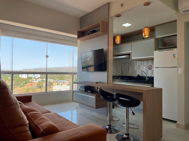 Apartamento de 2 Quartos imobiliado - Caldas Novas