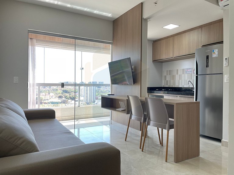 Apartamento de 1 Quarto imobiliado - Caldas Novas