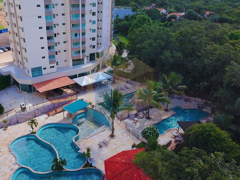 Apartamento de 1 quarto Thermas do Bosque