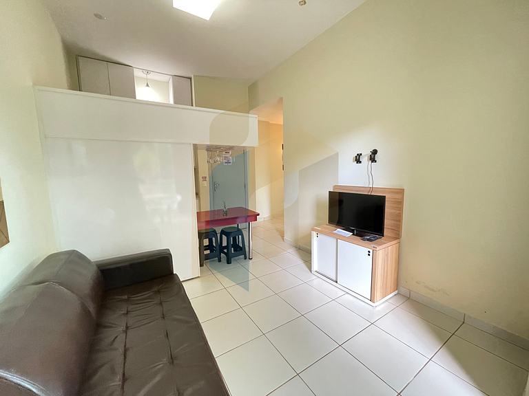 Apartamento de 1 quarto Thermas do Bosque