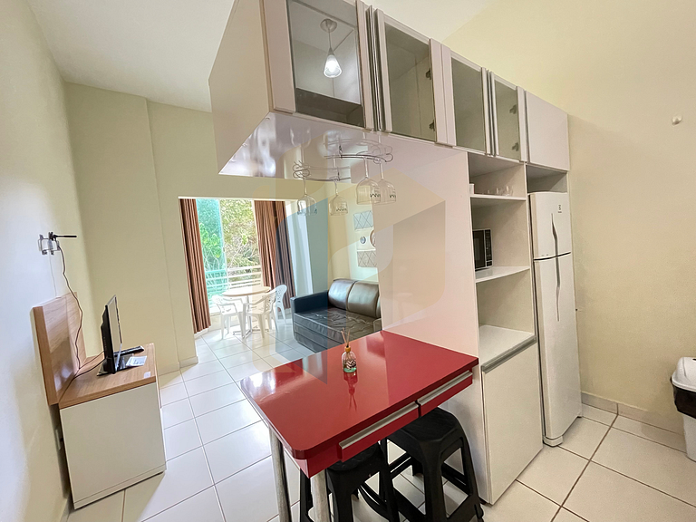 Apartamento de 1 quarto Thermas do Bosque