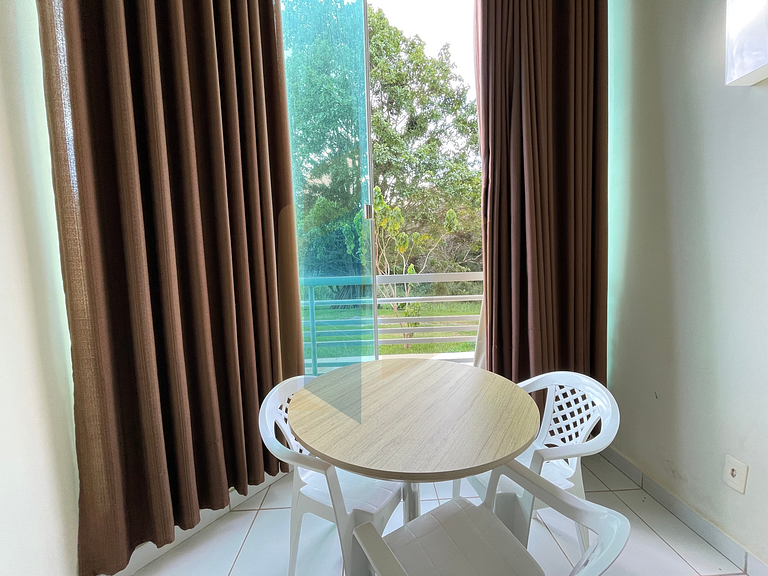 Apartamento de 1 quarto Thermas do Bosque