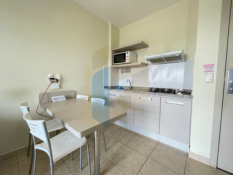 Apartamento de 1 quarto Thermas do Bosque