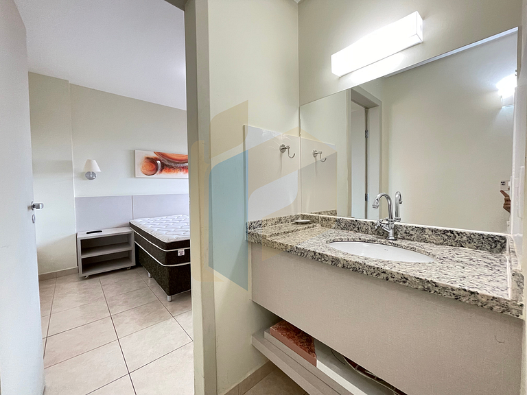 Apartamento de 1 quarto Thermas do Bosque