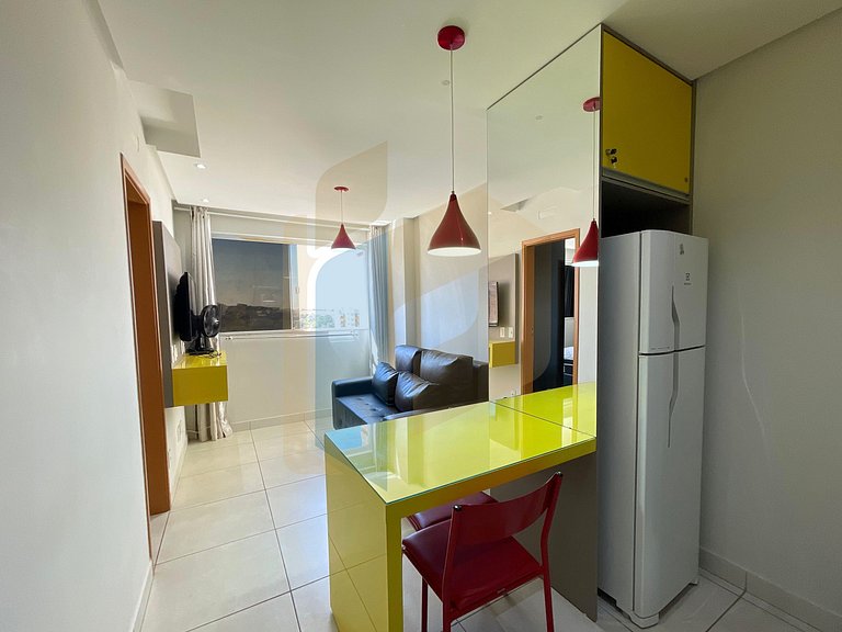 Apartamento de 1 quarto mobiliado - Caldas Novas