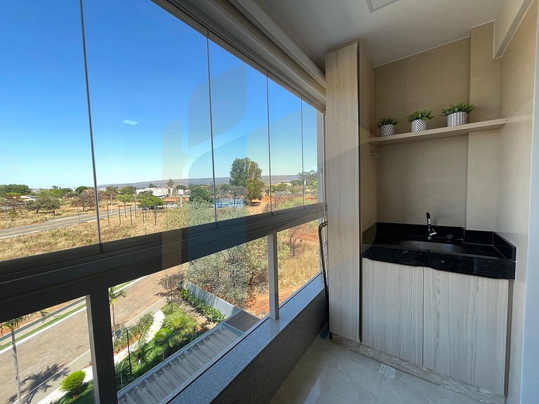 Apartamento de 2 Quartos imobiliado - Caldas Novas