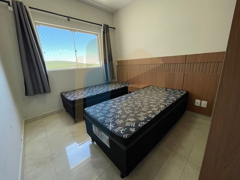 Apartamento de 2 Quartos imobiliado - Caldas Novas