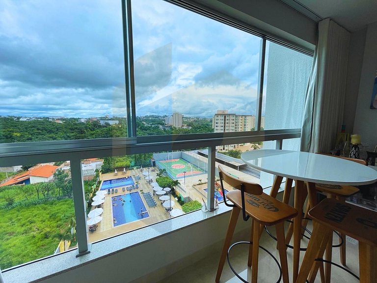 Apartamento de 2 Quartos mobiliado - Caldas Novas