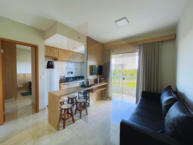 Apartamento 1 quarto 2 banheiros Recanto do Bosque