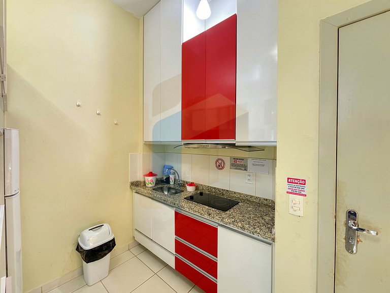 Apartamento de 1 quarto Thermas do Bosque