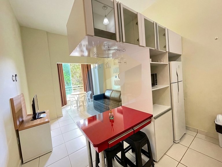 Apartamento de 1 quarto Thermas do Bosque