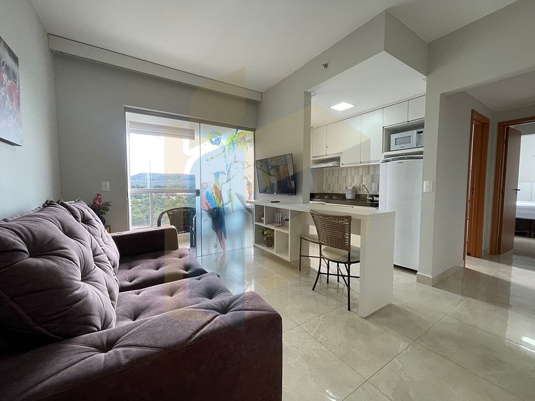 Apartamento de 2 Quartos mobiliado - Caldas Novas