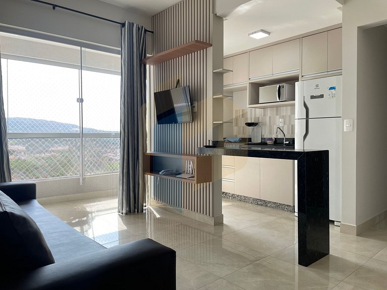 Apartamento de 2 Quartos mobiliado - Caldas Novas