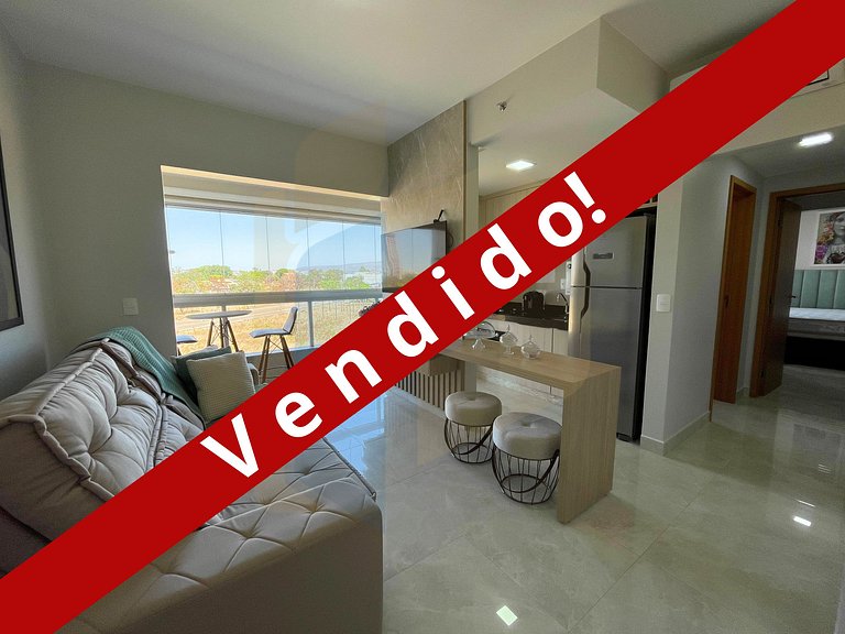 Apartamento de 2 Quartos mobiliado - Caldas Novas